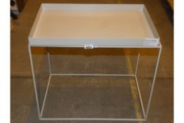 Metal Designer Side Table With Tray RRP £180 (1784313)(Viewing And Appraisals Highly Recommended)