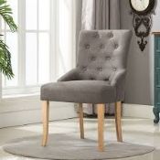 Boxed Grey Adele Designer Fabric Chairs RRP £100 (pallet2859)(Viewing And Appraisals Highly