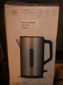 Boxed John Lewis 1.7L Brushed Stainless Steel Kettles RRP £40 (2132909)(00440107)(Viewing And