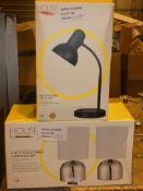 Boxed Assorted John Lewis Lighting Items To Include a House Lucy Touch Table Lamp Duo Set and