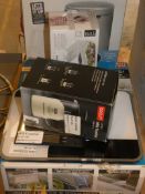 Assorted Items To Include OXO Vegitable Choppers Salter Scales Bodum Milk Frother and a Inter Design