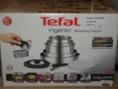 Boxed Tefal Ingenio Stainless Steel 13 Piece Pan Set RRP £175 (2114244)(Viewing And Appraisals