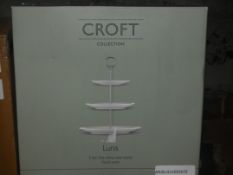 Croft Collection Luna Three Tier Fine China Cake Stands RRP£35.0 (2123662)(2213634)(2213706)(