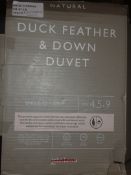 Natural Collection Duck Feather and Down Duvet RRP £65 (RET00430145)(Viewing or Appraisals Highly