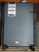 Qube Grey Hard Shell Suitcase RRP £50 (ret00805685)