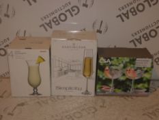 Assorted Items to Include 4 Cocktail Glasses, LSA International Gin Glasses and Boxed Darlington