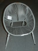 Lot to Contain 2 Salsa Storm Grey String Outdoor Garden Chairs RRP £70 Each (mp314789)