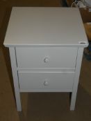 John Lewis Wilton 2 Drawer Bedside Grey Table RRP £100 (2082544)(In Need Of Attention) (Viewing