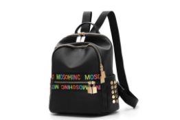 Lot to Contain 5 Brand New Coolives Moschino Style Rucksack Bags (In 2 Different Styles )(Not Real