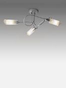 Limbo 3 Light Ceiling Pendant Chrome Finish Frosted Glass Shade RRP £45 (2045566)(Viewing and