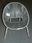 Lot to Contain 2 Salsa Storm Grey String Outdoor Garden Chairs RRP £70 Each (mp314791)