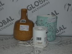 Lot To Contain 3 Assorted John Lewis Lighting Items To include A Complete White Table Lamp,