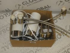 Lot To Contain Elliott Semi Flush Light, Touch Cara Lamp, Cuboid Lamp Combined RRP£250.0 (