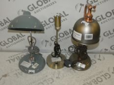 Lot To Contain 3 Assorted John Lewis Table Lamps Combined RRP£185.0 (1834662)(1873813)(