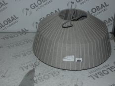 Croft Collection Bampton Grey Fabric Upholstered Ceiling Light RRP £100 (RET00194884) (Viewings