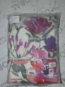 Pair Of John Lewis 167cmx228cm The Bloom Floral Pink Curtains RRP£95.0(RET00349003)(Viewings And