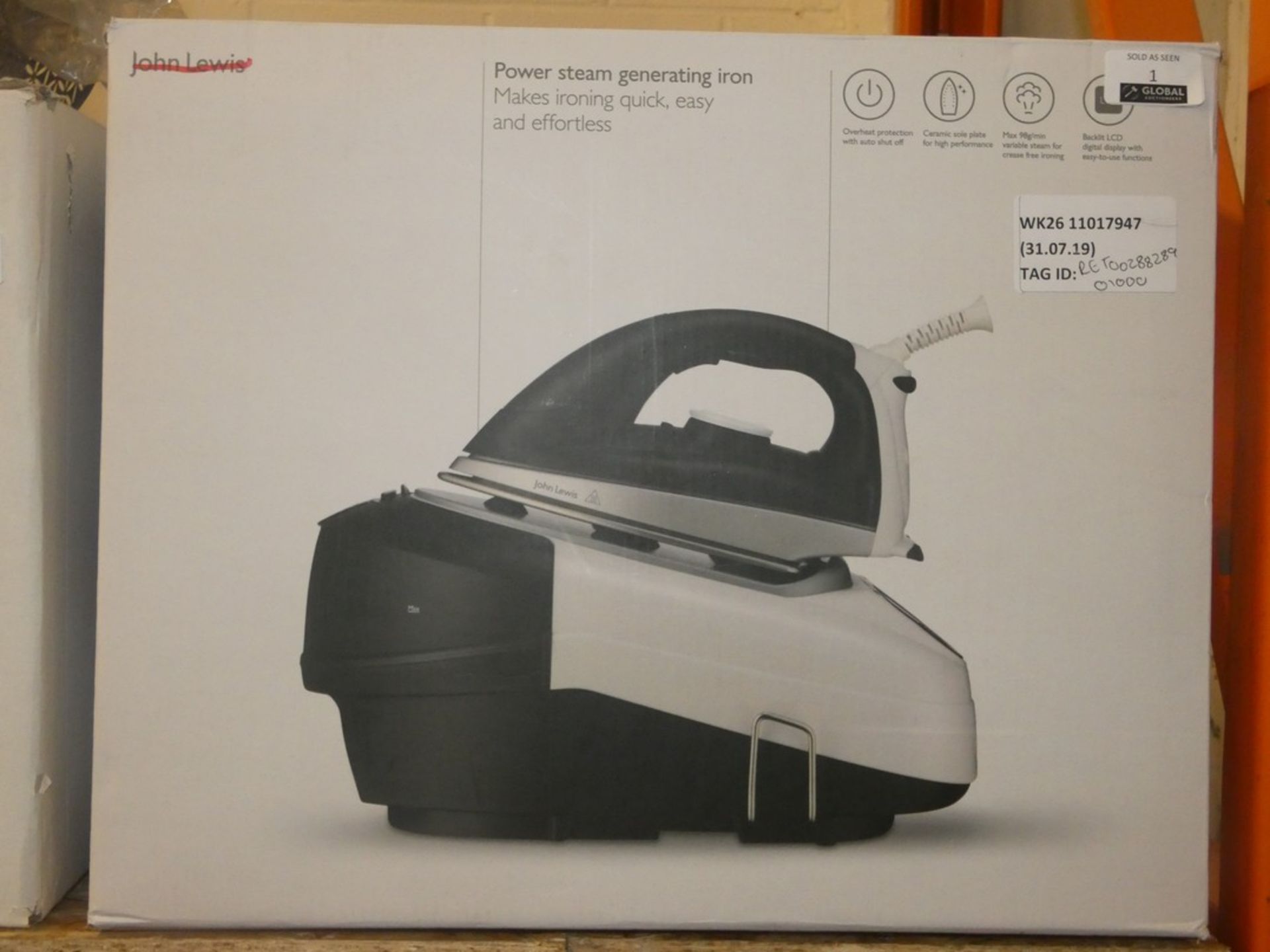 John Lewis Power Steam Generating Iron RRP£100.0 (RET00288289)(Viewings And Appraisals Are Highly