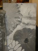 Large Textured Floral Canvas Wall Art Picture (Viewings And Appraisals Highly Recommended)