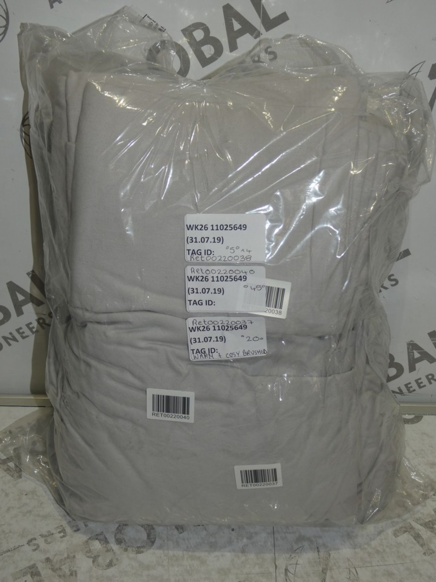 John Lewis And Partners Warm And Cosy Brushed Cotton Mixed Grey Duvet Cover Complete With 2 Pillow