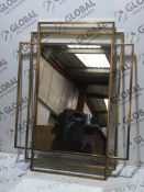 Boxed Shanghai 66x92cm Designer Wall Hanging Mirror RRP£250.0 (2070237)(In Need Of Attention)(