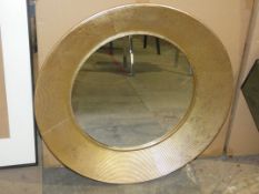 Boxed Aurelia 72cm Diametre Round Metalic Mirror RRP £130 (2213282) (Viewings And Appraisals Are