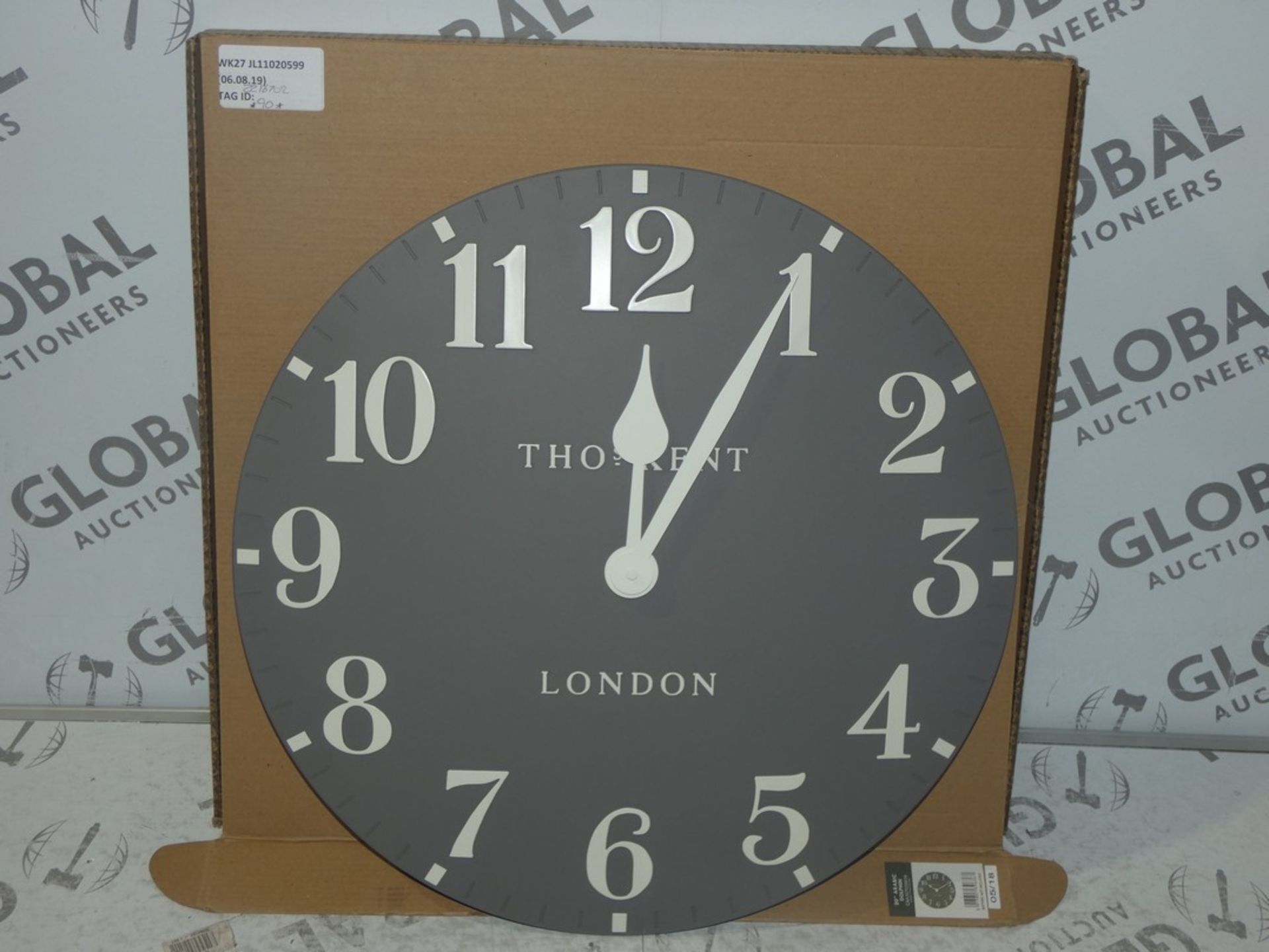 Boxed Thomas Kent Collection 20 Inch Dolphin Grey Wall Clocks RRP£90.0 (22176027)(Viewings And