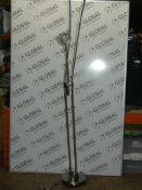Mother and Child Floor Standing Lamp In Satin Steel RRP £150 (2223001)(Viewings And Appraisals