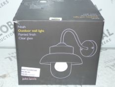 Boxed John Lewis And Partners Noah Painted Clear Finish Glass Wall Lights RRP £50 Each (2222651) (