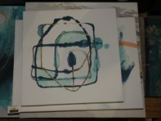 Set Of 5 Abstract Art Wall Art Pictures On Canvas Wrap RRP £180 (2172652) (Viewings And Appraisals