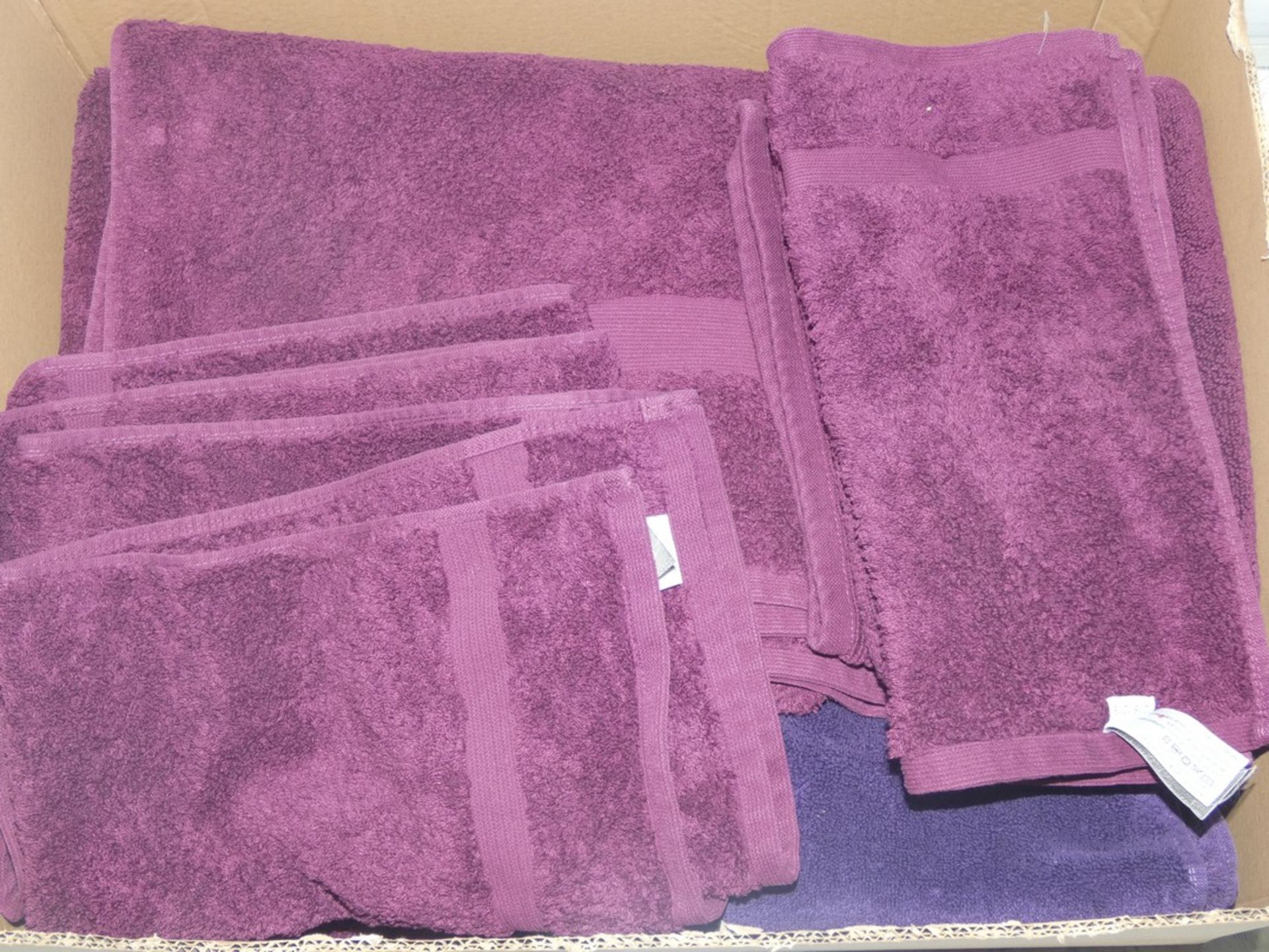 Assorted Plum And Deep Purple John Lewis And Partners Egyptian Cotton Bath Towels And Hand Towels