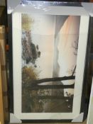 Misty Lake By Artist Mike Shepherd Framed Wall Art Picture (In Need Of Attention) RRP £120 (