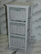 Boxed John Lewis And Partners Wicker Three Tier Storage Unit RRP£2145.0 (2223520)(Viewings And