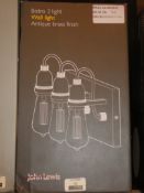 Boxed John Lewis And Partners Bistro 3 Light Wall Light Fittings RRP £95 Each (RET00267145) (