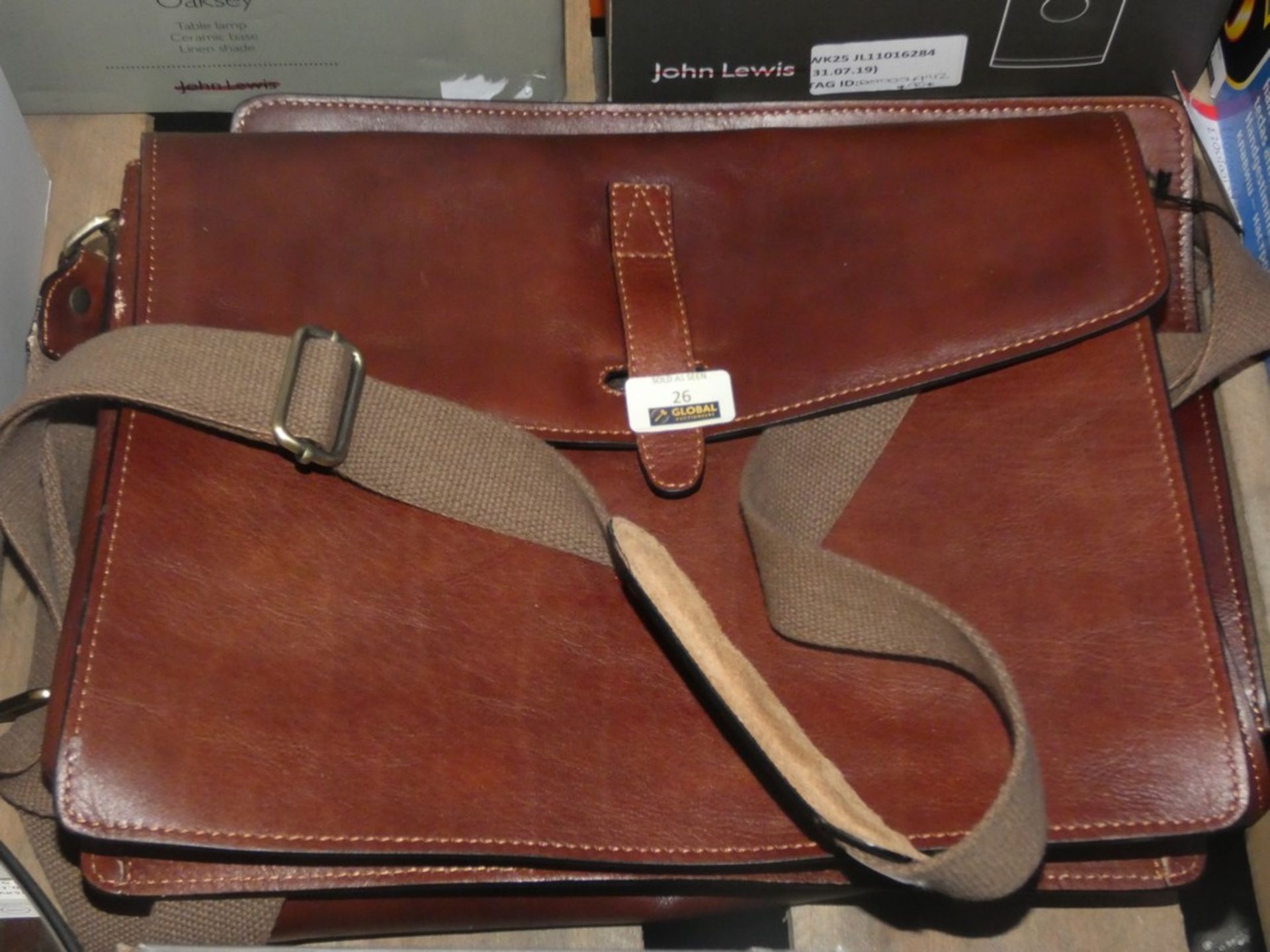 Tan Leather John Lewis And Partners Designer Satchels RRP £115 Each (RET00355023) (Viewings And