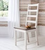 Boxed Canterbury Wooden Dining Chairs RRP £150 For The Pair (Pallet No. 12859) (Viewings And