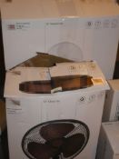 Boxed Assorted John Lewis Fans To Include A 12 Inch Desk Fan And A 16 In Pedestal Fan RRP £40