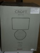 Boxed Croft Collection Oaksey Designer Table Lamp RRP £70 (RET00144714) (Viewings And Appraisals Are