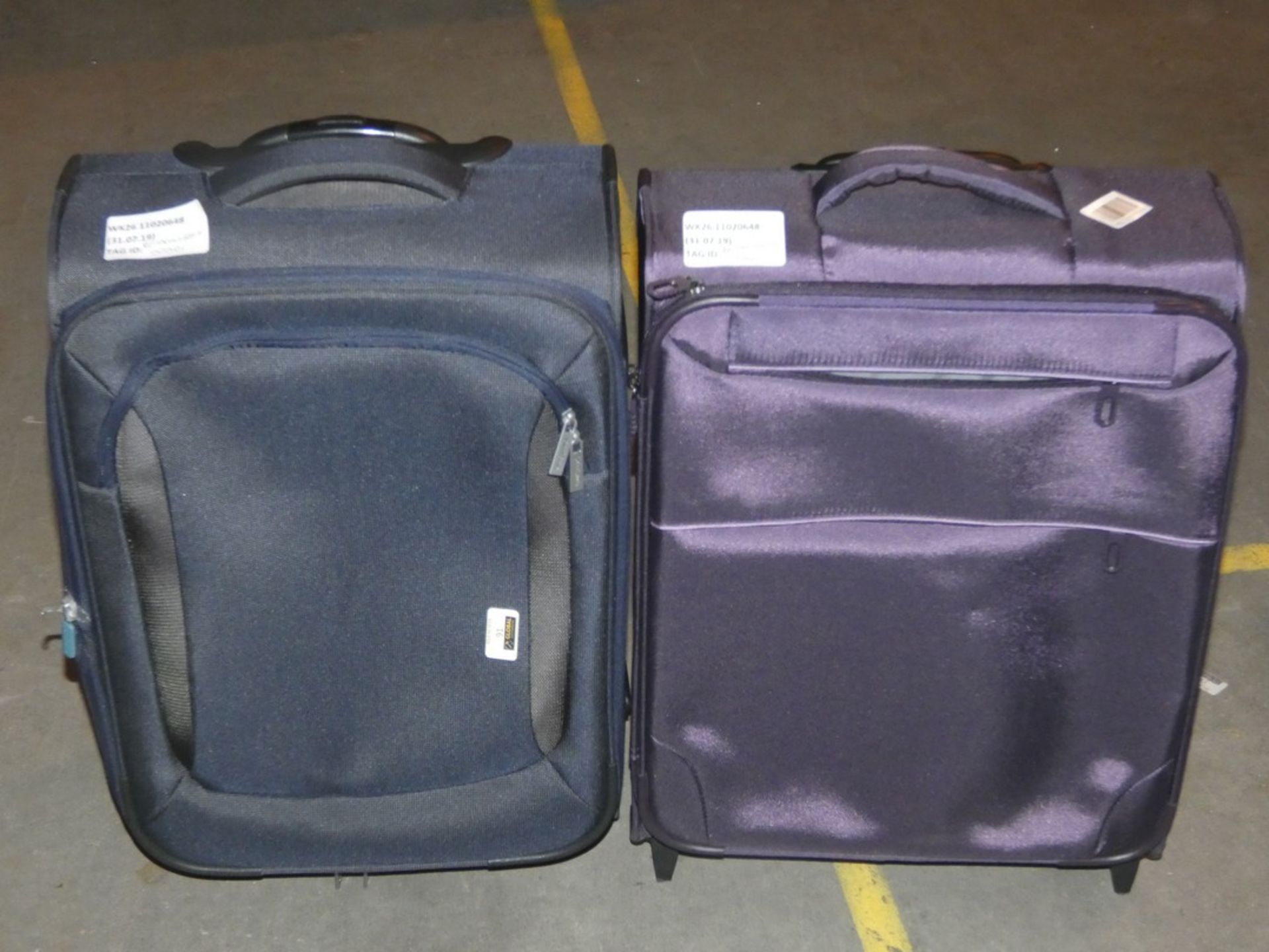 Soft Shell 2 Wheel Cabin Bags RRP £70-90 (2302233) (RETR00095533) (RET00426627) (Viewings And