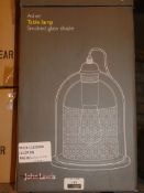 Boxed John Lewis And Partners Asher Smoked Glass Table Lamps RRP £85 Each (RET00161292) (2115085) (