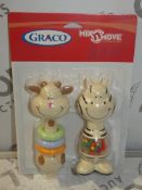 Lot to Contain 12 Brand New Graco Mix it And Move It Twin Pack Rattle Set RRP£10.0 Each (Viewings