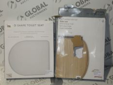 Lot to Contain 2 Boxed Assorted John Lewis And Partners Solid Oak Toilet Seats And D Shaped Toilet