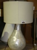 Capiz Base Fabric Shade Table Lamp RRP £95 (1842187) (Viewings And Appraisals Are Highly