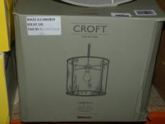 Boxed Croft Collection Leighton Designer Ceiling Light RRP £65 (RET0023728) (Viewings And Appraisals