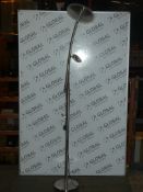 Stainless Steel Mother And Child Floor Standing Lamp With LED Reader Light RRP £45 (2074209) (