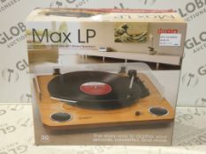 Boxed Ion Max LP Conversion Turn Table With Stereo Speakers RRP £90 (2290761) (Viewings And