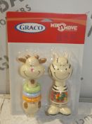 Lot to Contain 12 Brand New Graco Mix it And Move It Twin Pack Rattle Set RRP£10.0 Each (Viewings