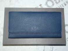 Boxed Brand New Octavo The Cheque Blue Leather Ladies Purse (Viewings And Appraisals Highly