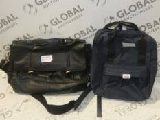 Lot to Contain 2 Assorted John Lewis And Partners Laptop Rucksacks And Laptop Brief Cases In Leather