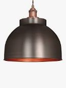 Boxed Baldwin Copper Finish Ceiling Light Pendant RRP £75 (2299965) (Viewings And Appraisals Are