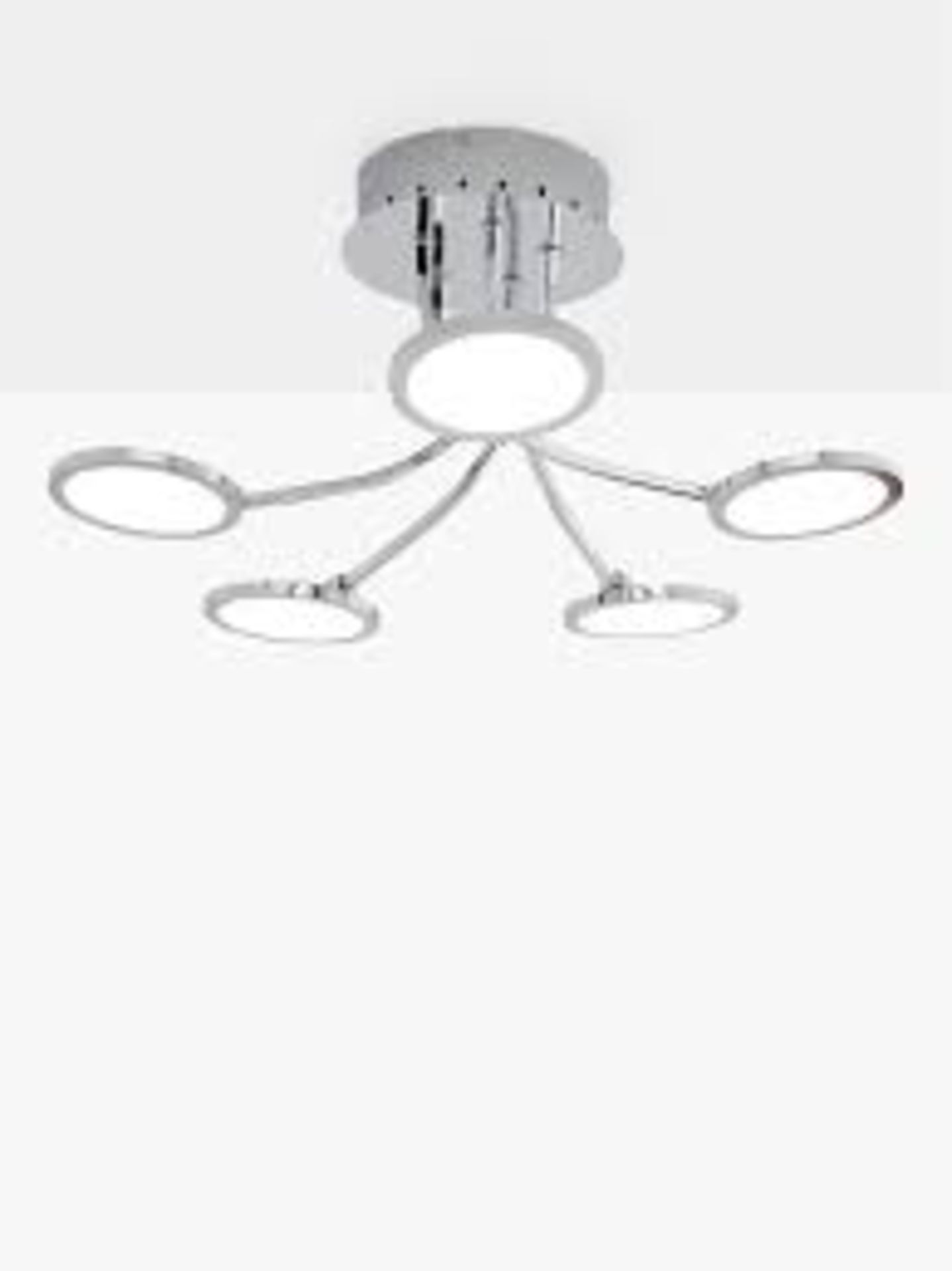 Boxed John Lewis And Partners Malmo LED Chrome Finish Frosted Polycarbonate Ceiling Light Fitting